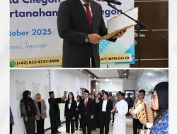 Pengambilan Sumpah Jabatan PPAT Tahun 2025 Digelar di Kantor Pertanahan Kota Cilegon