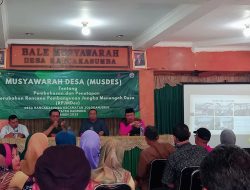 Pemerintah Desa Rancakasumba Gelar Musdes Tentang Pembahasan Dan Penetapan Rancangan Pembangunan RPJMDes Tahun 2026.