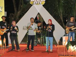 Kapolres Barru Sosialisasikan Layanan Call Center 110 Pada Acara Kabar Fest 2025