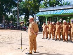 Apel gabungan Kecamatan Dipimpin oleh Kepala Desa Sinunukan IV.
