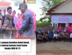 Polda Lampung Resmikan Bedah Rumah dan Salurkan Bantuan Sosial Dalam Rangka HKGB Ke-73