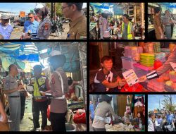 Polres Way Kanan Sosialisasi Pemutihan Pajak Kendaraan Bermotor Tahun 2025 di Pasar Baradatu