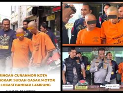 Satreskrim Polresta Bandar Lampung Berhasil Mengungkap Kasus Pencurian Kendaraan Bermotor (Curanmor).