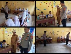 Kanitbinmas Polsek Banjit Monitoring Makan Bergizi Gratis di SDN 01 Banjit