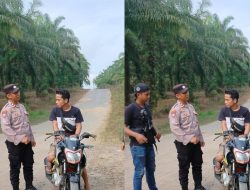 Sambangi Warga Lewat Patroli di Sukamaju, Kanitbinmas Polsek Bumi Agung Sosialisasi Layanan 110 Polri