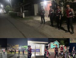 Jaga Keamanan Wilayah, Satuan Samapta Polres Way Kanan Gelar Patroli KRYD Malam Hari