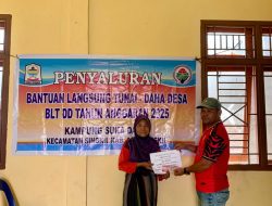 Pemerintah Desa Suka Damai Salurkan BLT – DD Triwulan Ke-IV, Sebanyak 18 KPM