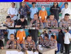 Konferensi Pers: Kapolres Bangka Barat Ungkap Kasus Pembunuhan Jamal Abdul Naser, Dua Pelaku Masih Buron.