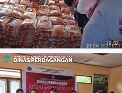 Wakil Bupati Minut Kevin William Lotulung Didampingi Dinas Perdagangan, Gelar Pasar Murah di Desa Buhias Kecamatan Wori