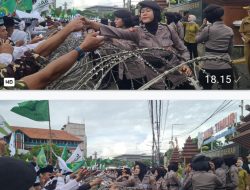 Polrestabes Surabaya Libatkan Tim Negosiator Polwan, Beri Layanan Pengamanan Aksi Ribuan Santri di DPRD Jatim
