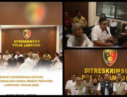 Rapat Koordinasi Satgas Pengendalian Harga Beras di Provinsi Lampung