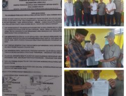 PANITIA PEMILIHAN KEPALA DESA ANTAR WAKTU, DESA SUMBER MULYA MENGGELAR DEKLARASI DAMAI CALON KEPALA DESA.