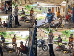 Polantas Menyapa Warga, Satlantas Polres Way Kanan Edukasi Penggunaan Helm di Gistang