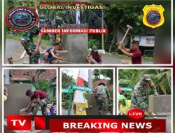 Satgas TMMD Kodim 0613/Ciamis Bangun Tugu Tapak Tilas di Desa Sukamulya