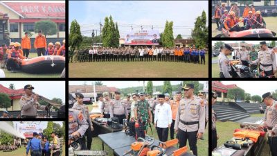 Polres Way Kanan Gelar Apel Kesiapan Tanggap Darurat Bencana Alam 2025