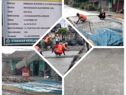 “Baru Dikerjakan 2 Hari, Proyek Jalan Palas Pasemah Pembangunan Badan Jalan Retak – Retak Tak Menahan Usia ?!”