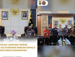 Kapolda Lampung Menerima Audiensi & Silaturahmi Dari BBWS Mesuji Sekampung.