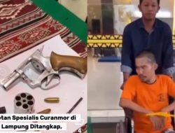 Spesialis Curanmor Bersenpi Ditangkap! Senjata Rakitan Disita Polresta Bandar Lampung.