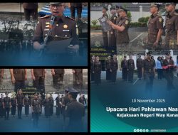 Kejaksaan Negeri Way Kanan Melaksanakan Upacara Peringatan Hari Pahlawan Nasional .