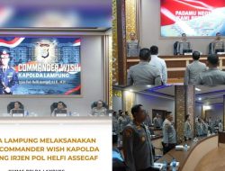 Kapolda Lampung Memimpin Kegiatan Commander Wish Kapolda Lampung Tahun 2025 Di Rupatama Polda Lampung