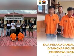 Polres Pringsewu Melalui Polsek Pringsewu Kota Menangkap Dua Pelaku Pencurian Dengan Modus Ganjal Mesin ATM.