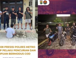 Tekab 308 Presisi Polres Metro Tangkap pelaku Pencurian Dan Penipuan Bermodus COD