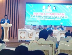 Ketua KNPI Kendal, H. Gus Parno Memberikan Sambutan di Rapimpurda