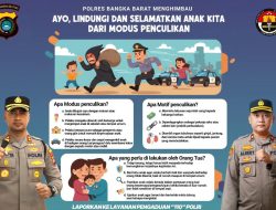 Kapolres Bangka Barat Imbau Warga: Lindungi dan Selamatkan Anak dari Modus Penculikan.