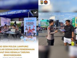 Biro SDM Polda Lampung Menggelar Sosialisasi Penerimaan Siswa/i SMA Kemala Taruna Bhayangkara.
