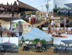 Perayaan Galungan, Polsek Buay Bahuga Amankan Pure Desa di Bumi Agung Wates