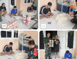 Babinsa Tipes Dukung & Dorong Pelaku UMKM Pembuat Shuttlecock