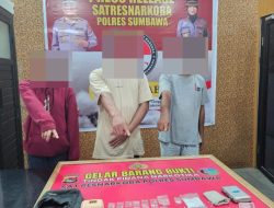 Gerebek Rumah di Maronge, Polres Sumbawa Sita 41,95 Gram Sabu dan Amankan Tiga Pelaku