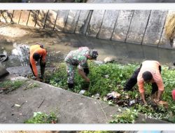 Wujud Kepedulian Terhadap Lingkungan Yang Sehat, Babinsa Bersama DLH, Kerja Bhakti Bersihkan Sampah Dan Rumput