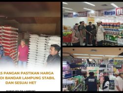 Satgas Pangan Pastikan Harga Beras di Bandar Lampung Stabil dan Sesuai HET