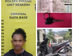 Unit Reskrim Polsek Pinang Berhasil Amankan Pelaku Pencurian Motor