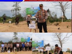 Polres Bangka Barat Tanam 200 Pohon Jambu Mete, Dukungan Program Ketahanan Bumi Sejiran Setason