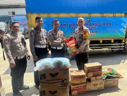 Truk Bantuan Polda Lampung Tiba di Polda Sumbar, Bantuan Segera Didistribusikan