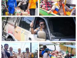 Dua Hari di Pantai Barat, Bupati Madina-Kapolres Pastikan Logistik bagi Korban Banjir Tepat Sasaran