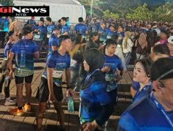 ‎Polres Loteng Amankan Event Mandalika KORPRI Fun Night Run 2025.