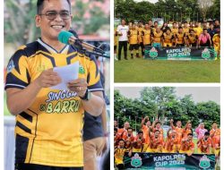 Kapolres Barru Buka Turnamen Sepak Bola di Lapangan Simpang Binangae