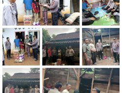 Rumah Warga Tersambar Petir, Kapolres Way Kanan Salurkan Bantuan Bagi Korban di Rebang Tangkas