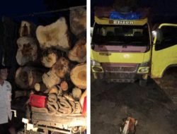 Polsek Pakuan Ratu Amankan Tujuh Pelaku Curi Kayu Kibang di Areal Pitikan Perkebunan Tebu