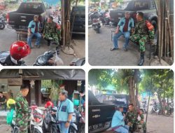 Wujud Kedekatan Babinsa Komsos Dengan Tukang Parkir