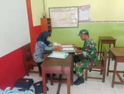 Gerakan Ayah Mengambil Rapor Anak, Anggota Koramil 04/Jebres Luangkan Waktu Sejenak Untuk Hadir di Sekolah