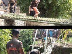 Selesai ! Jembatan Penghubung Warga Kadipaten Dapat Dilalui Berkat Tim SAR Sat Brimob Polda Jabar & Warga