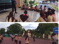 Asah Kemampuan Bela Diri, Saka Bhayangkara Polres Sumbawa Perdalam Teknik Drill Tongkat Polri