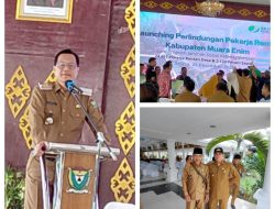 Kepala Desa Sumber Mulya Hadiri Launching Perlindungan Pekerja Rentan di Kabupaten Muara Enim