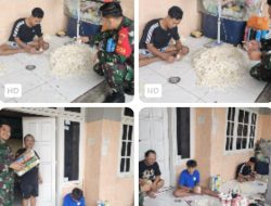 Babinsa Tipes Dukung dan Dorong Pelaku UMKM Pembuatan Shuttlecock