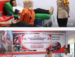 Sambut Hari Jadi Ke-80, Sat Intelkam Polres Sumbawa Gelar Aksi Donor Darah untuk Kemanusiaan