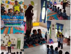 Polisi Sahabat Anak, Kanitkamsel Satlantas Polres Way Kanan Binluh di Paud Buah Hati Bunda